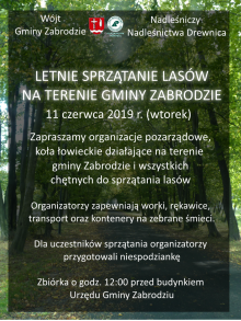 Letnie sprzątanie lasów na terenie gminy Zabrodzie